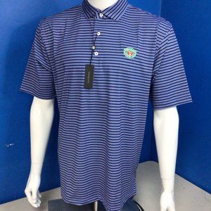 NWT Turtleson Ainsworth Stripe Performance Polo BLACK MARINE Various Sizes